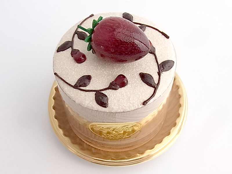 【残り1点】ma684　つぼみにいちご（丸）ケーキオルゴール