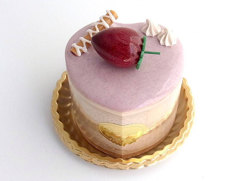 ha255　チョコロールにいちご（ハート）ケーキオルゴール