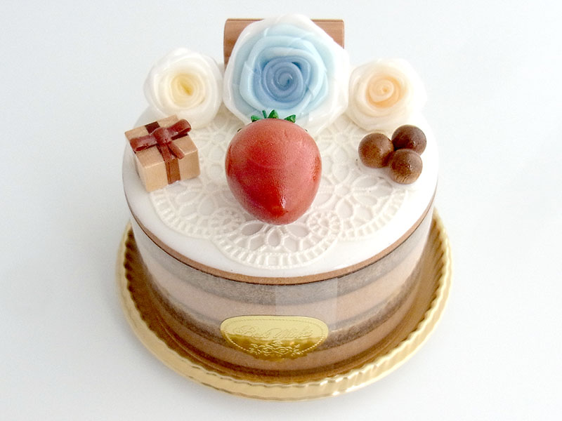 de261　青薔薇にいちご（3号ホール）ケーキオルゴール
