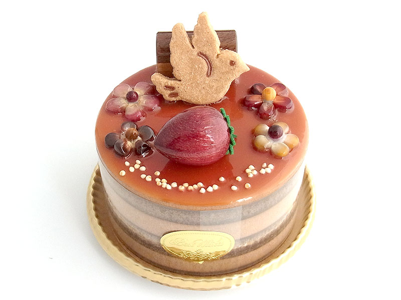 de262　夕焼けの花畑にいちご（3号ホール）ケーキオルゴール