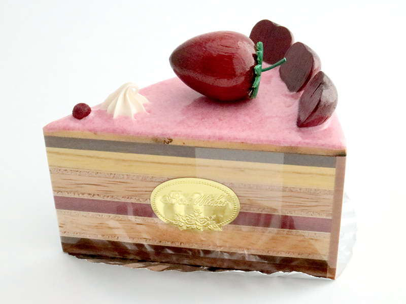 sa121　カットさくらんぼといちごショートケーキオルゴール